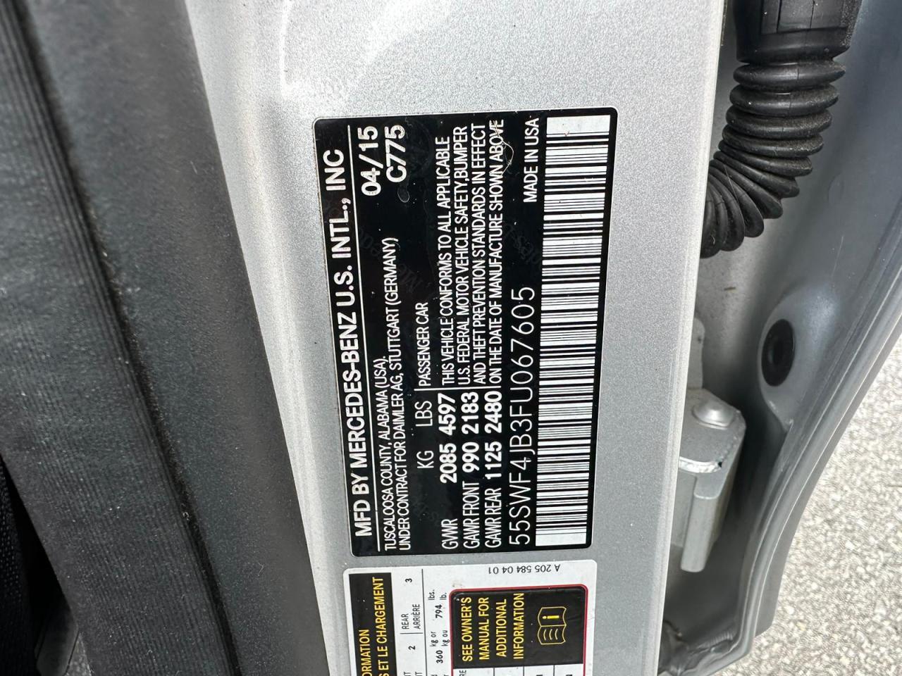 2015 MERCEDES-BENZ C 300 - 55SWF4JB3FU067605