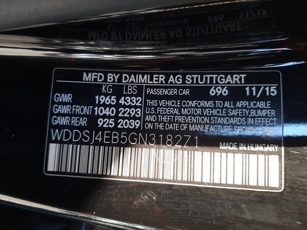 2016 MERCEDES-BENZ CLA 250 - WDDSJ4EB5GN318271