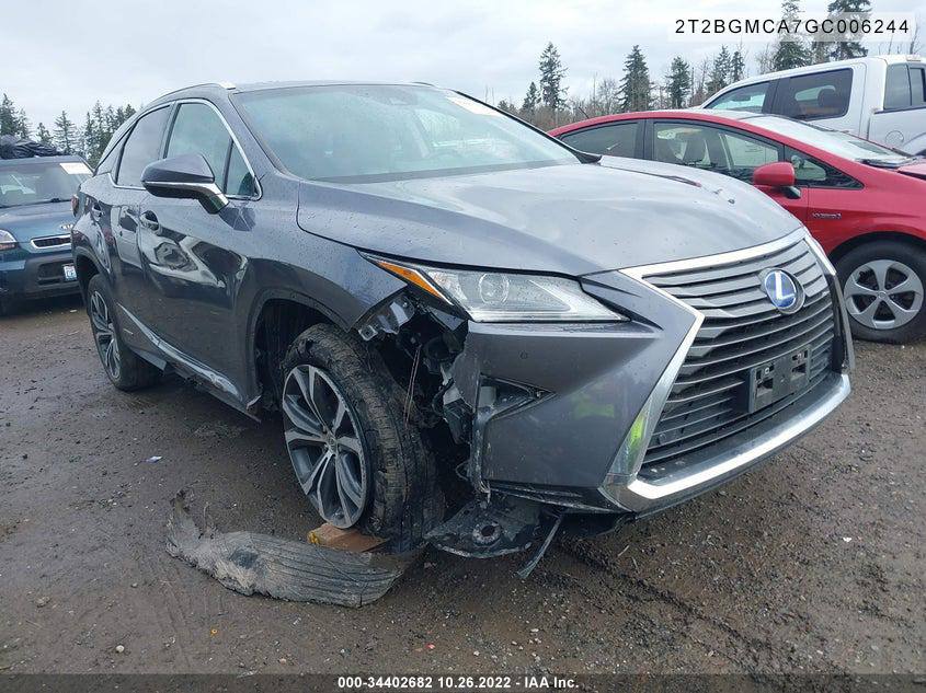 2016 Lexus RX 450h | 3.5L V6 Hybrid AWD | VIN: 2T2BGMCA7GC006244