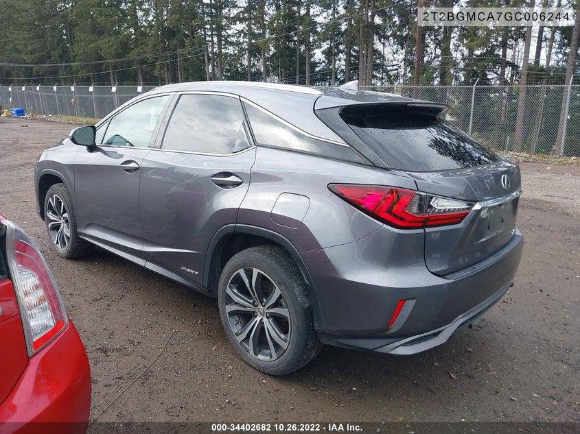 2016 Lexus RX 450h | 3.5L V6 Hybrid AWD | VIN: 2T2BGMCA7GC006244