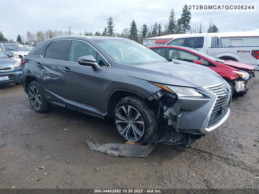 2016 Lexus RX 450h | 3.5L V6 Hybrid AWD | VIN: 2T2BGMCA7GC006244