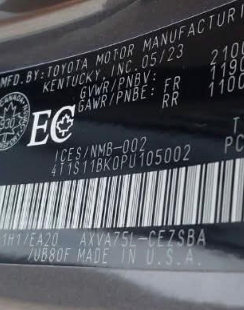 Toyota Camry SE 2023 Gray – 2.5L FWD Sedan | VIN: 4T1S11BK0PU105002