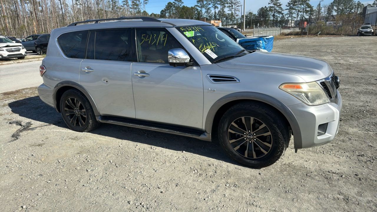 2018 Nissan Armada Platinum 4WD | Silver | 5.6L V8 SUV | VIN: JN8AY2NE1J9730269