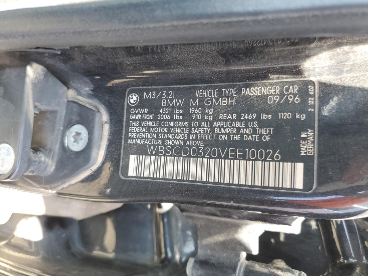 1997 BMW M3 AUTOMAT - WBSCD0320VEE10026 — photo 11