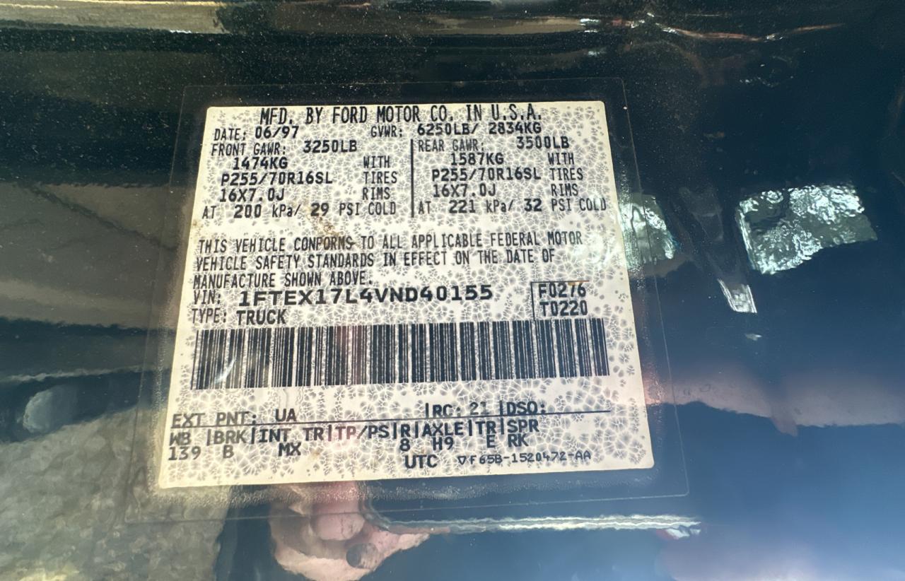 1997 FORD F150 - 1FTEX17L4VND40155 — photo 9