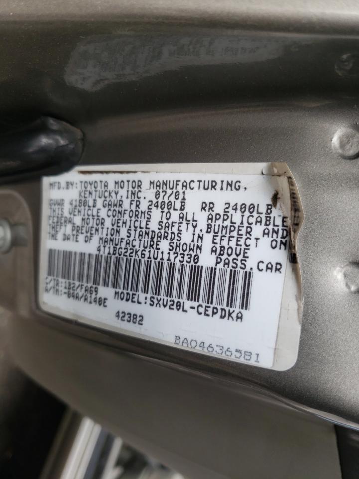 2001 TOYOTA CAMRY CE - 4T1BG22K61U117330 — photo 10