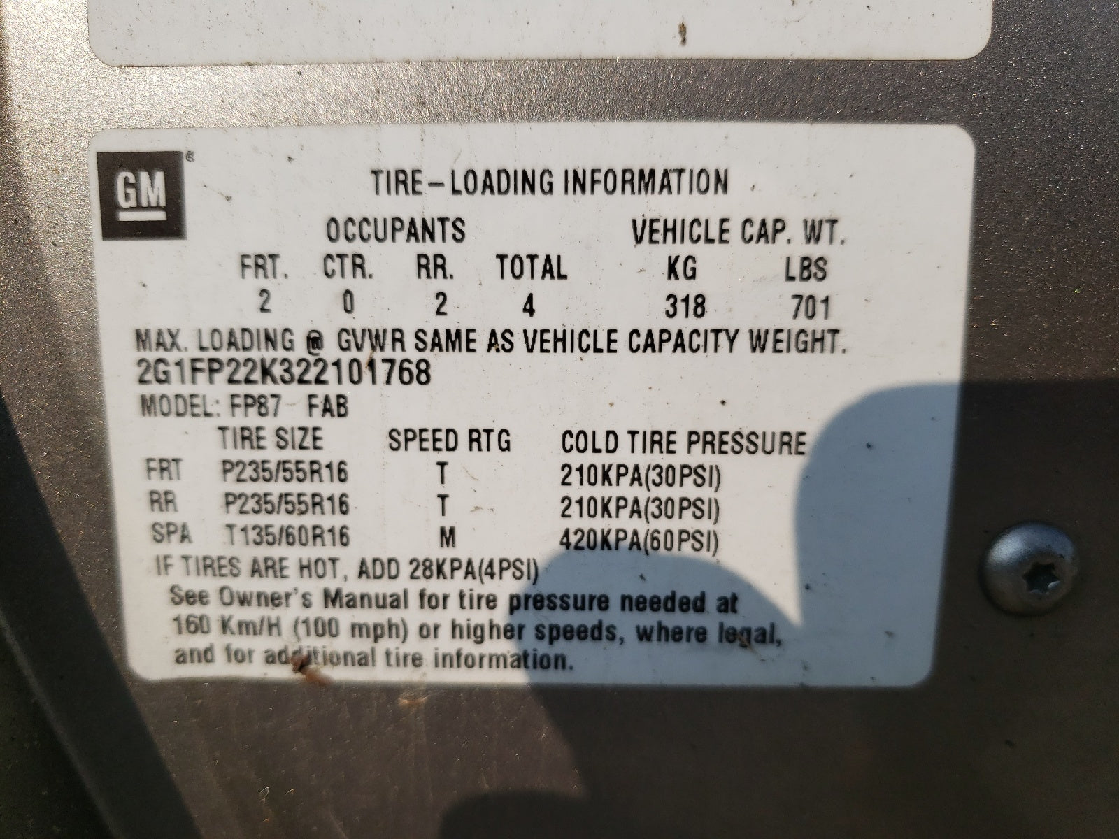 2002 CHEVROLET CAMARO - 2G1FP22K322101768 — photo 10