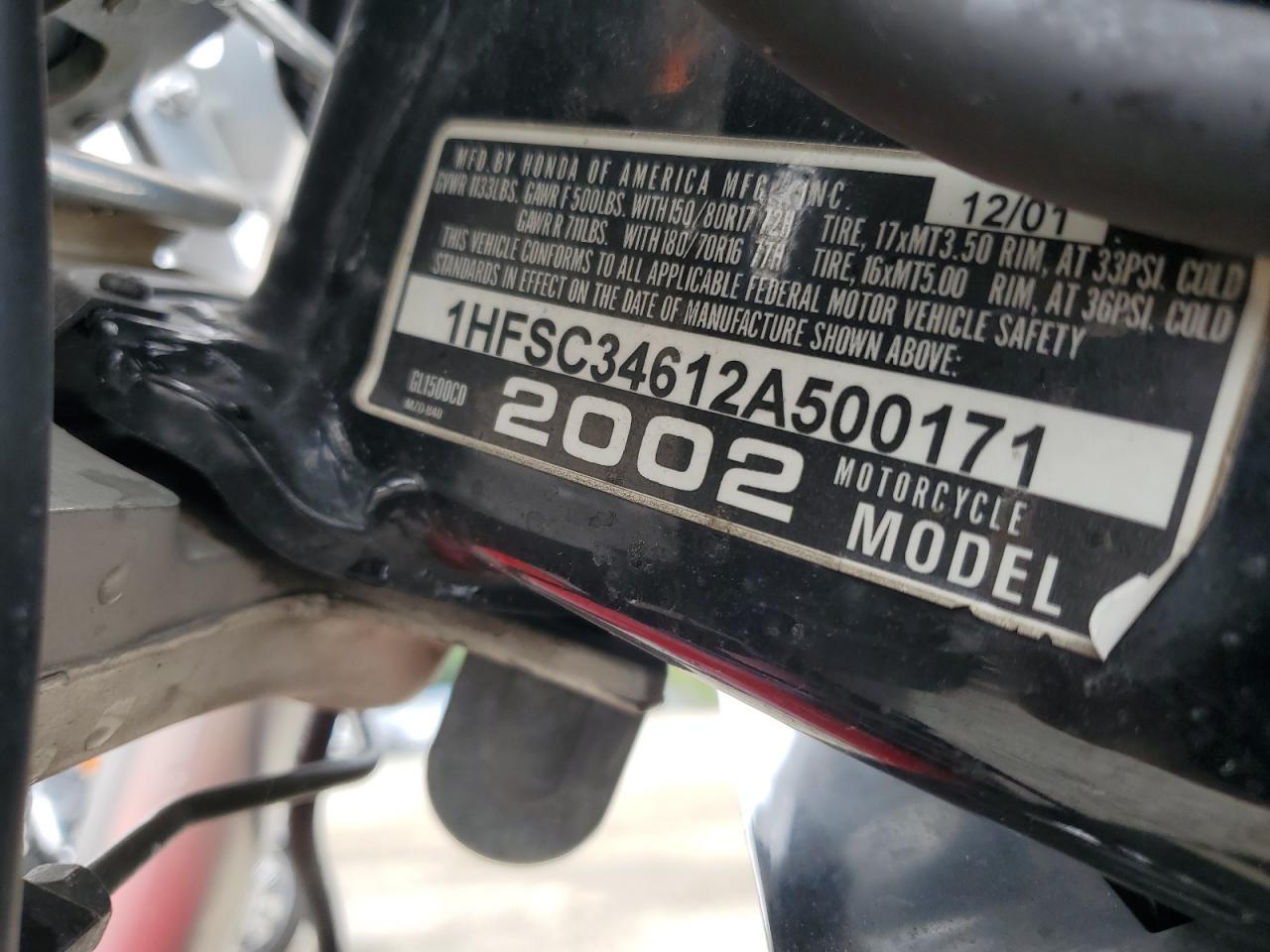 2002 HONDA GL1500 CD - 1HFSC34612A500171 — photo 8