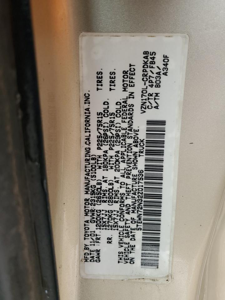 2002 TOYOTA TACOMA XTR - 5TEWN72N32Z017536 — photo 12