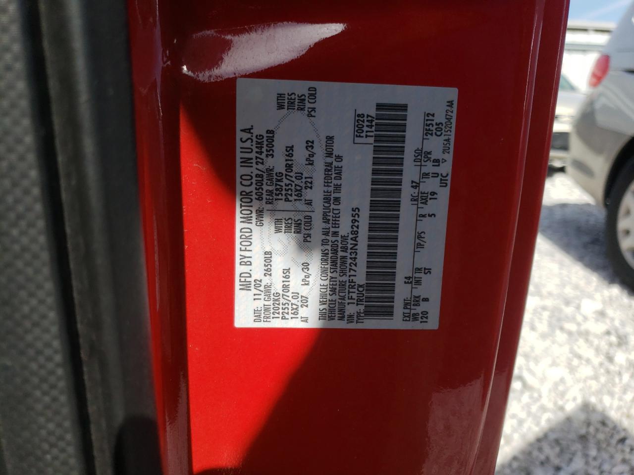 2003 FORD F150 - 1FTRF17243NA82955 — photo 10