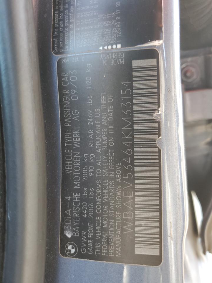 2004 BMW 330 I - WBAEV53464KM33154 — photo 12