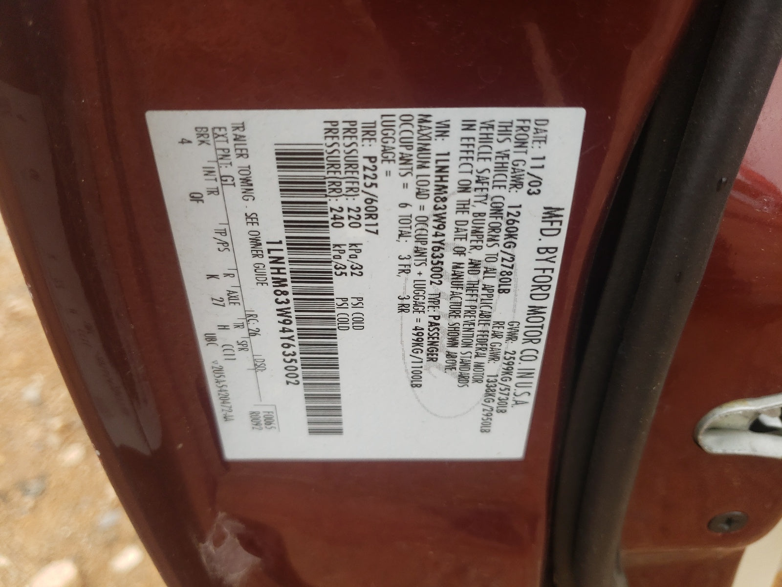 2004 LINCOLN TOWN CAR U - 1LNHM83W94Y635002 — photo 10