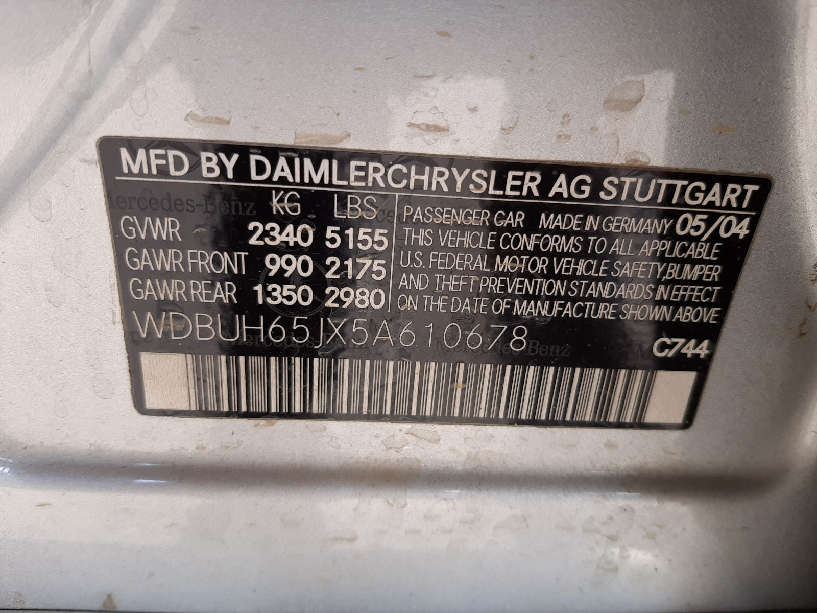 2005 MERCEDES-BENZ E 320 - WDBUH65JX5A610678 — photo 10