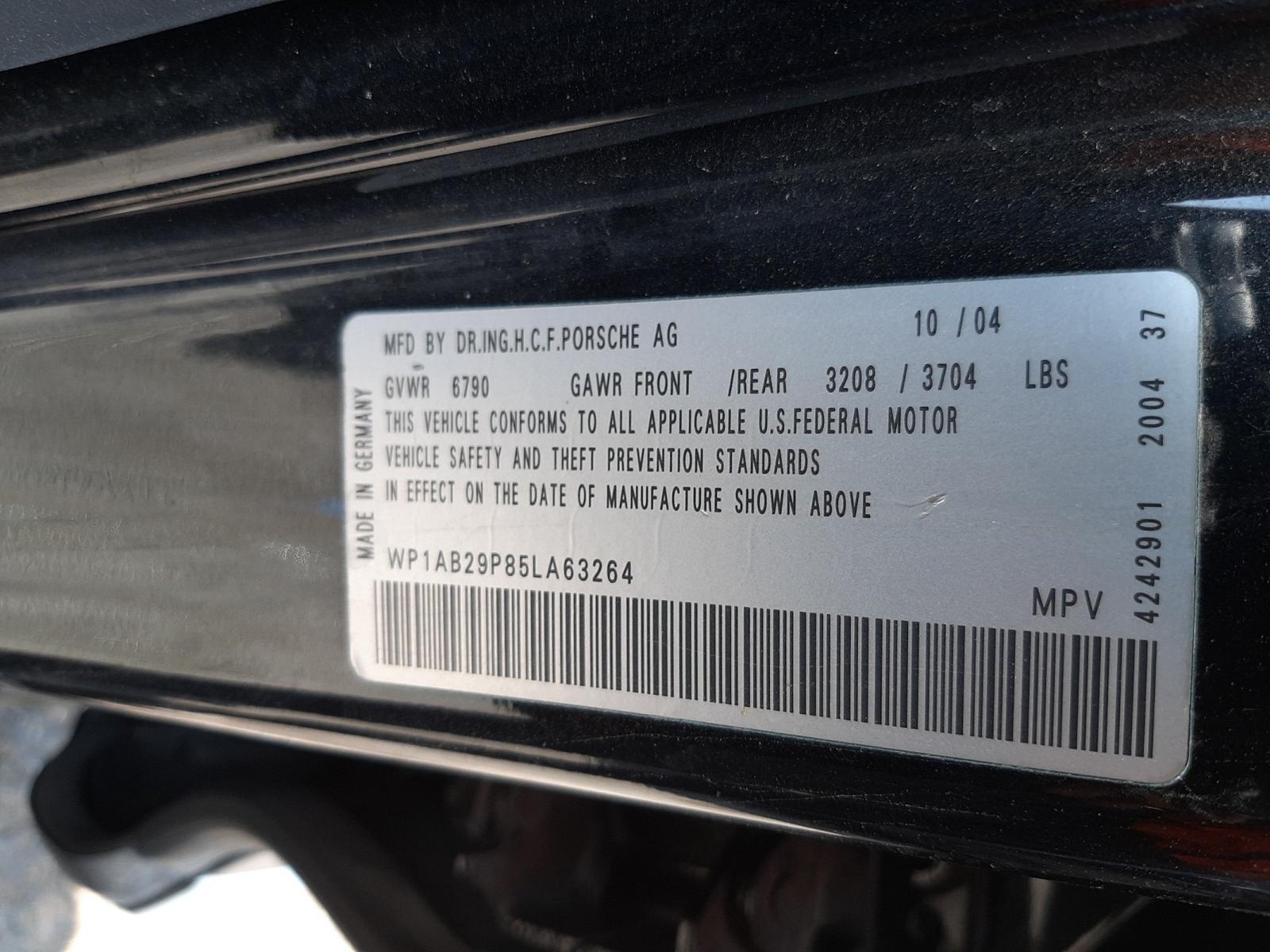 2005 PORSCHE CAYENNE S - WP1AB29P85LA63264 — photo 10