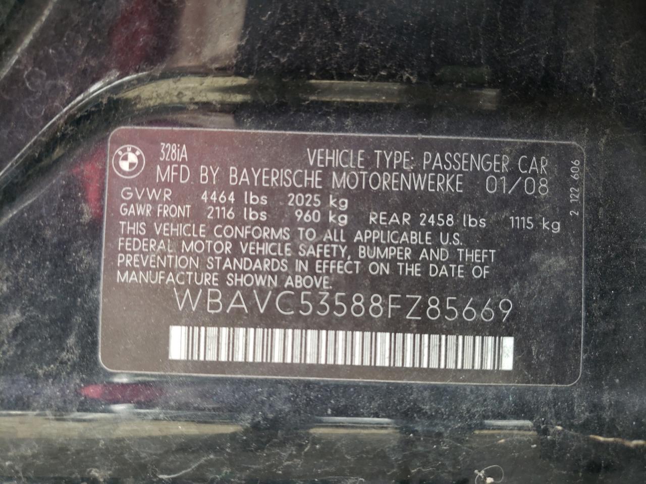 2008 BMW 328 I SULE - WBAVC53588FZ85669 — photo 10