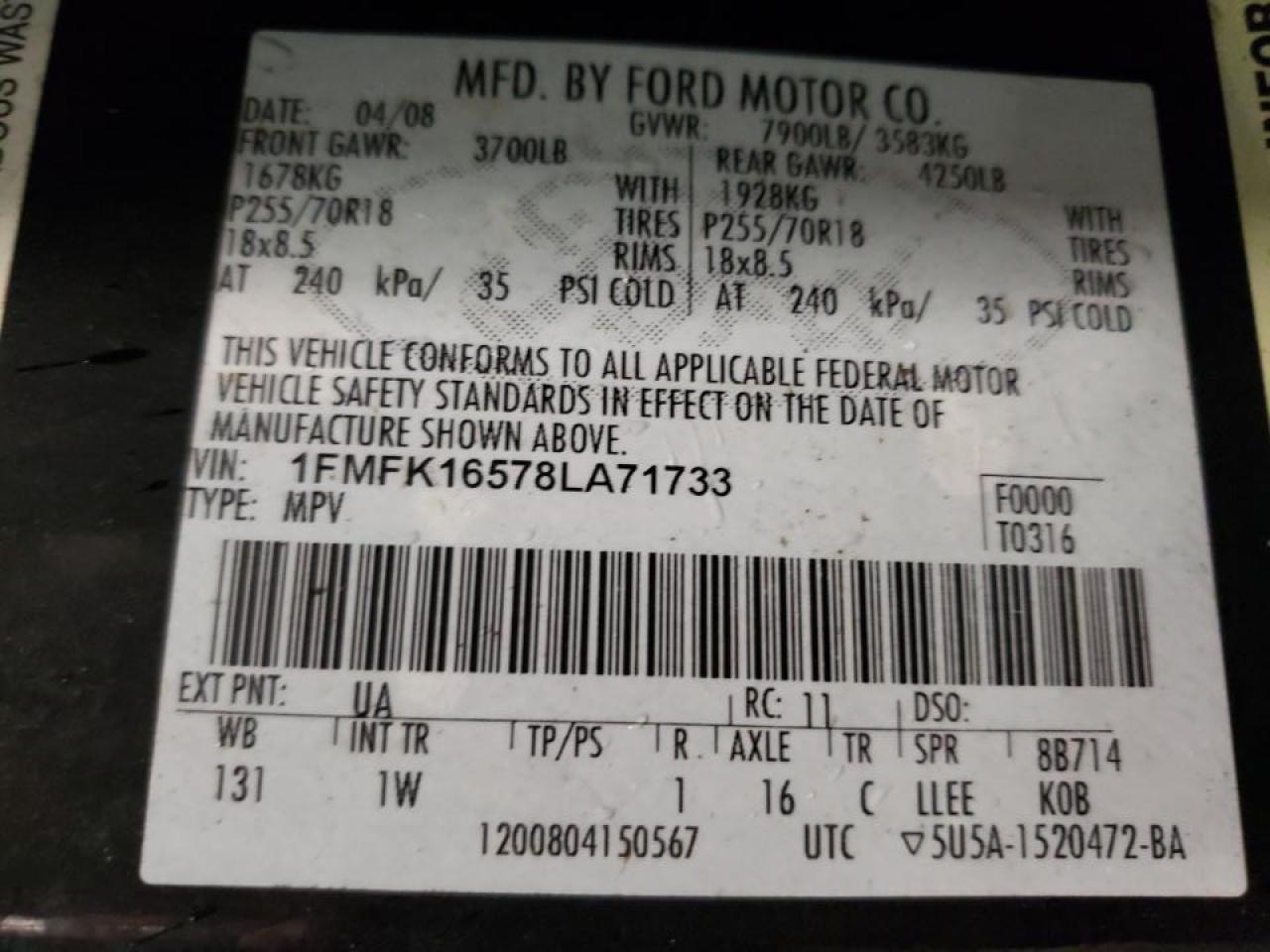 2008 FORD EXPEDITION - 1FMFK16578LA71733 — photo 10