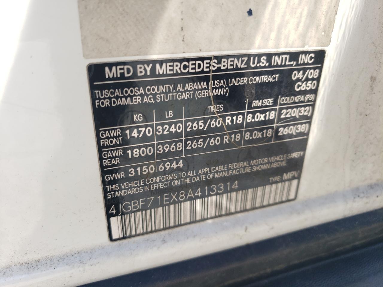 2008 MERCEDES-BENZ GL 450 4MA - 4JGBF71EX8A413314 — photo 12