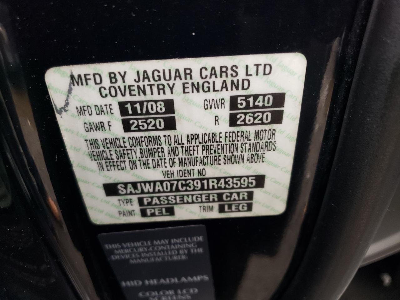 2009 JAGUAR XF SUPERCH - SAJWA07C391R43595 — photo 12