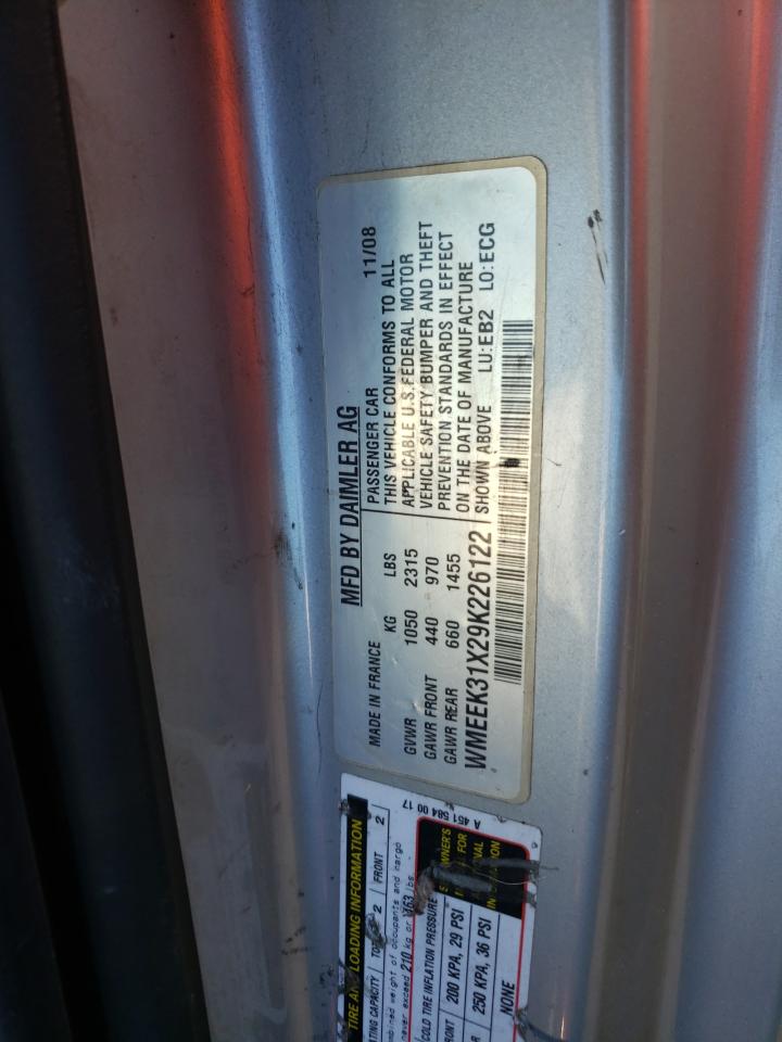 2009 SMART FORTWO PAS - WMEEK31X29K226122 — photo 10