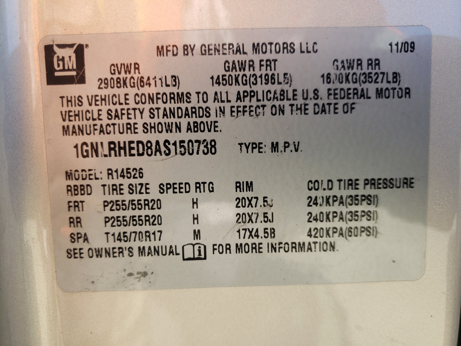 2010 CHEVROLET TRAVERSE L - 1GNLRHED8AS150738 — photo 9