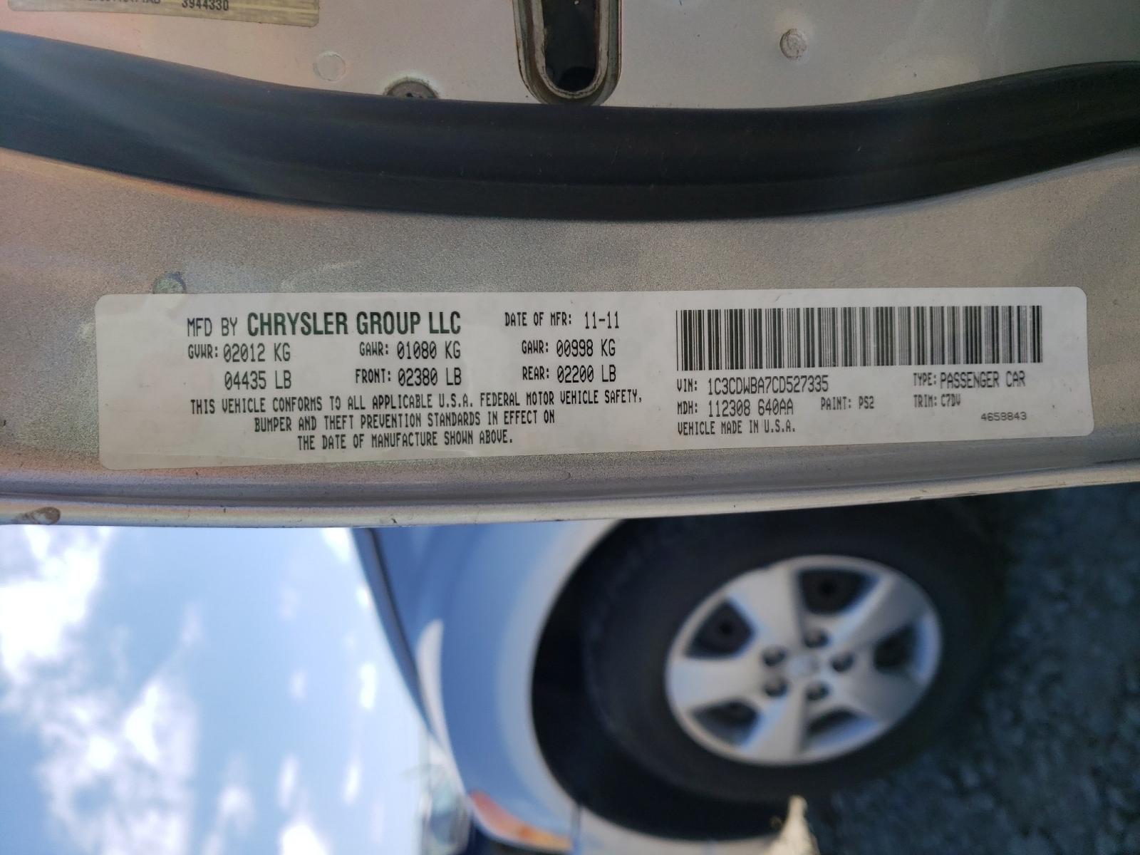 2012 DODGE CALIBER SE - 1C3CDWBA7CD527335 — photo 10