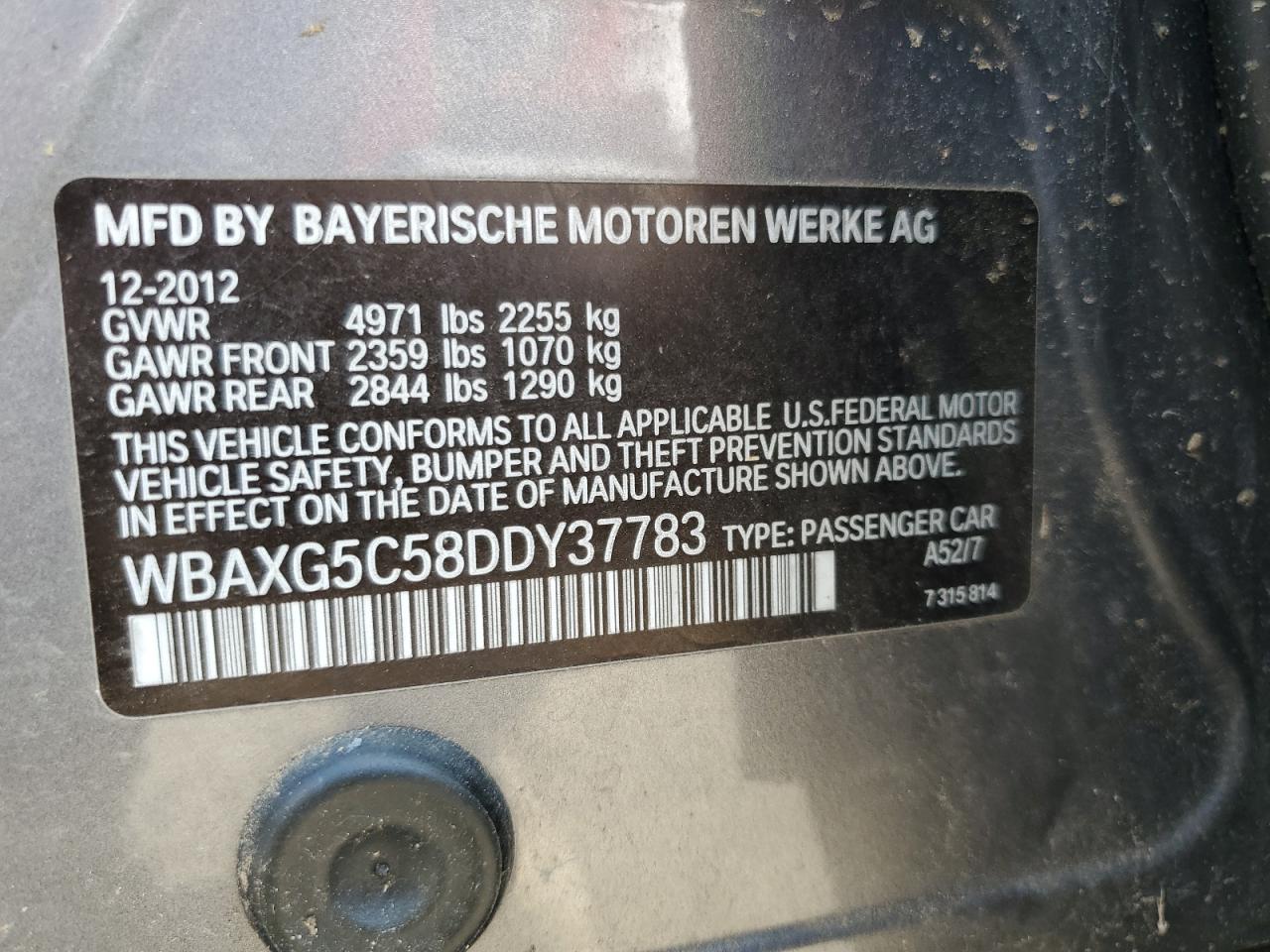 2013 BMW 528 I - WBAXG5C58DDY37783 — photo 12