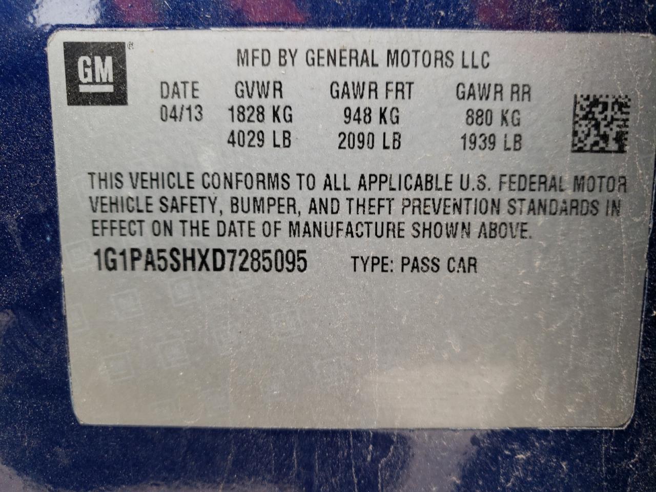 2013 CHEVROLET CRUZE LS - 1G1PA5SHXD7285095 — photo 12