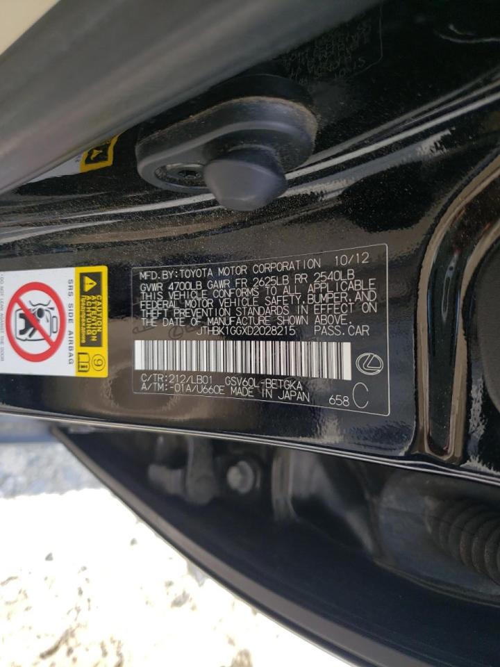 2013 LEXUS ES 350 - JTHBK1GGXD2028215 — photo 10