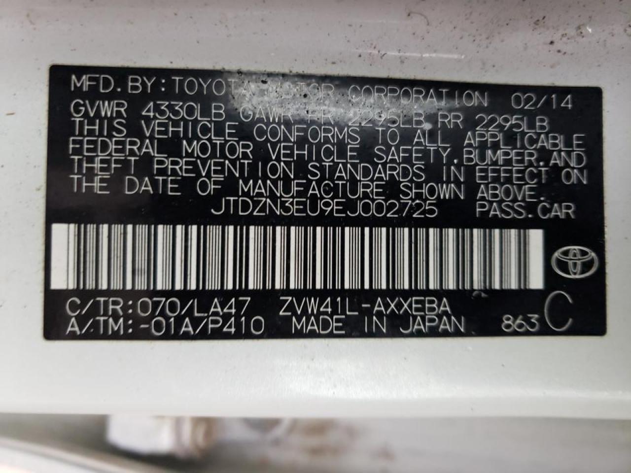 2014 TOYOTA PRIUS V - JTDZN3EU9EJ002725 — photo 10
