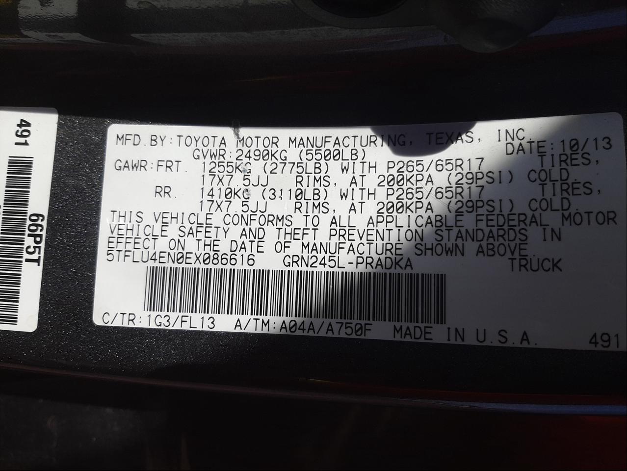 2014 TOYOTA TACOMA DOU - 5TFLU4EN0EX086616 — photo 10