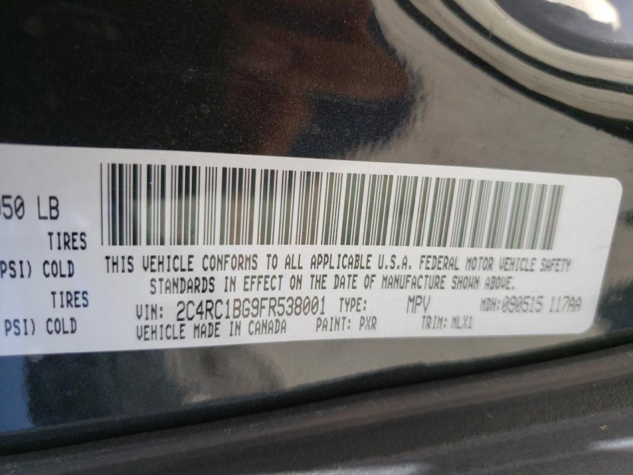 2015 CHRYSLER TOWN & COU - 2C4RC1BG9FR538001 — photo 10