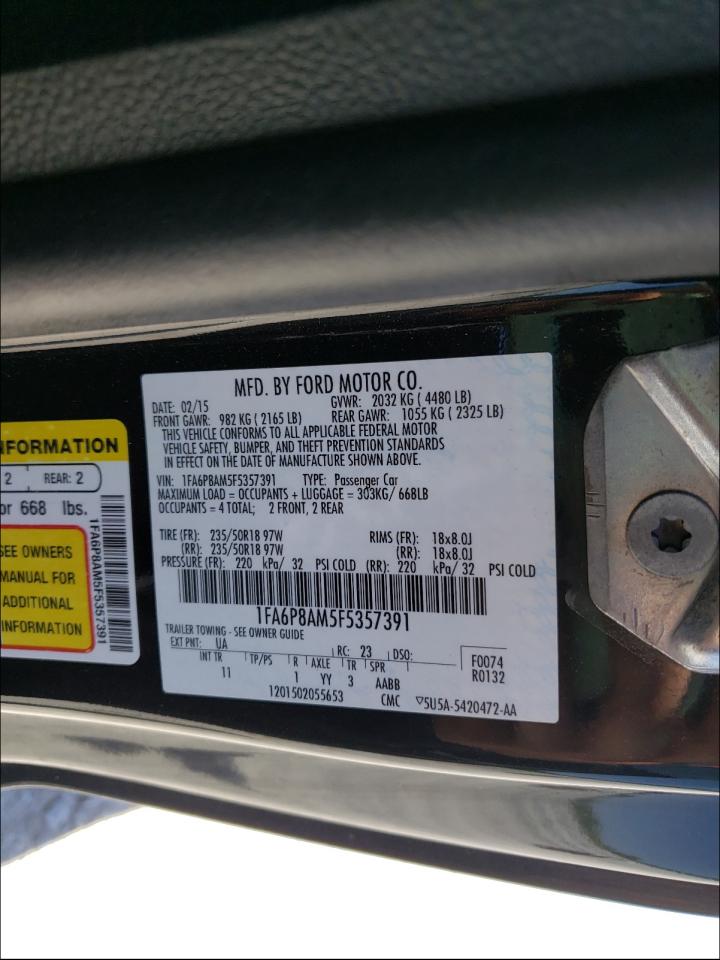 2015 FORD MUSTANG - 1FA6P8AM5F5357391 — photo 10