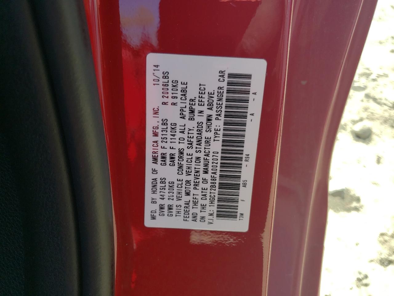 2015 HONDA ACCORD EXL - 1HGCT2B88FA002070 — photo 12