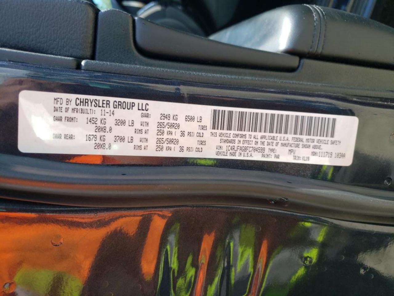 2015 JEEP GRAND CHER - 1C4RJFAG8FC704599 — photo 13