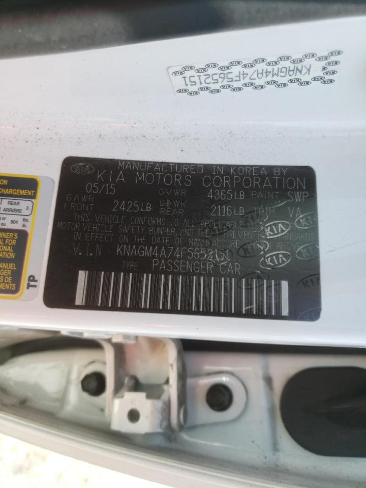2015 KIA OPTIMA LX - KNAGM4A74F5652151 — photo 10