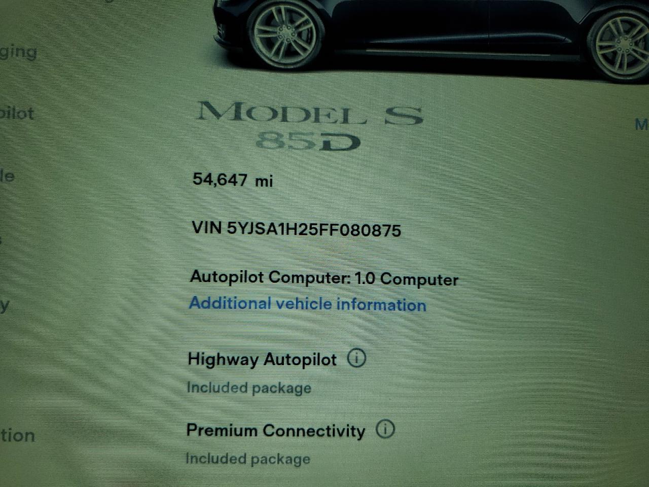 2015 TESLA MODEL S 85 - 5YJSA1H25FF080875 — photo 9