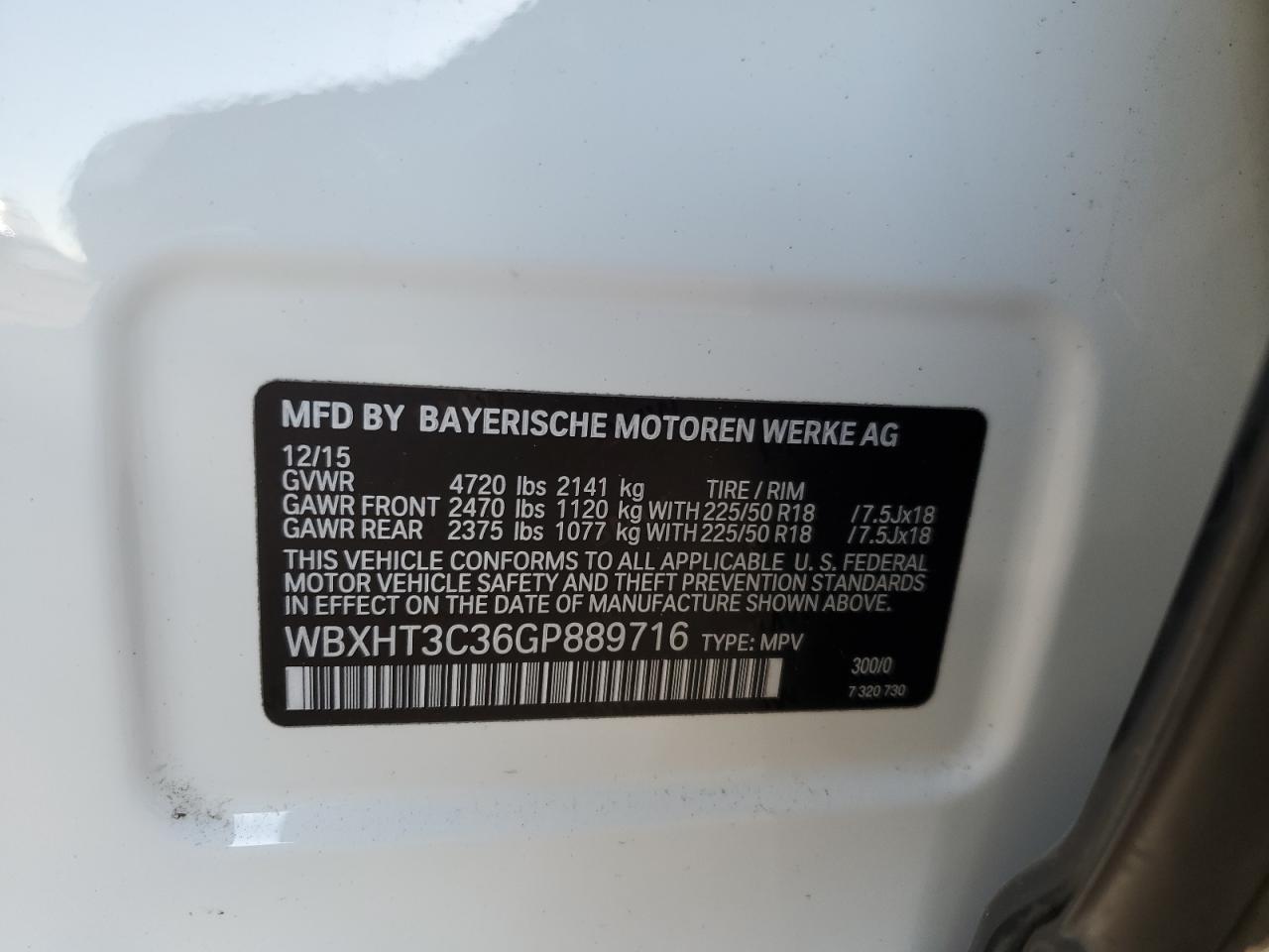 2016 BMW X1 XDRIVE2 - WBXHT3C36GP889716 — photo 12
