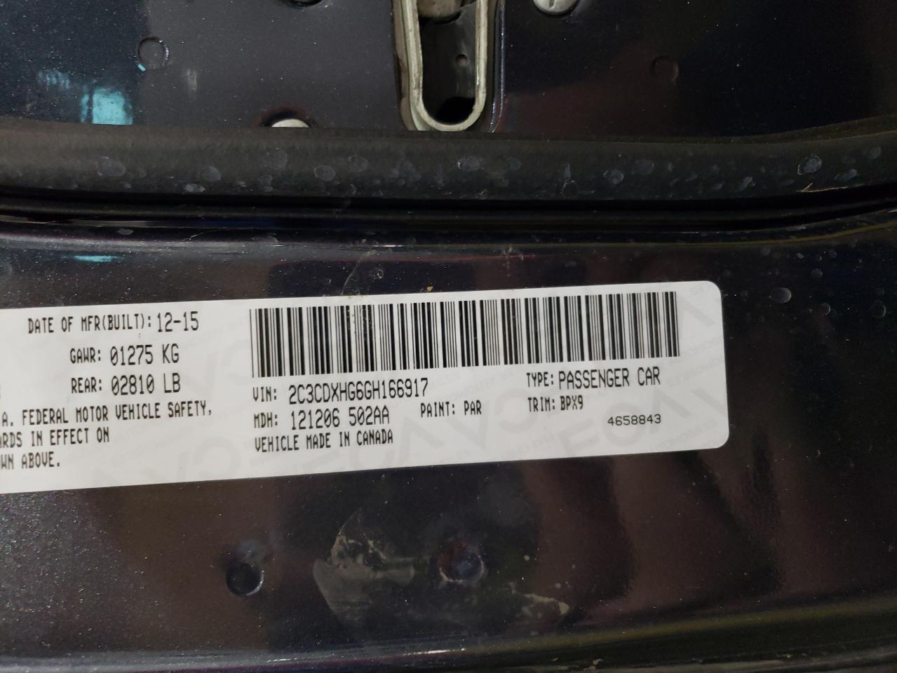 2016 DODGE CHARGER SX - 2C3CDXHG6GH166917 — photo 12
