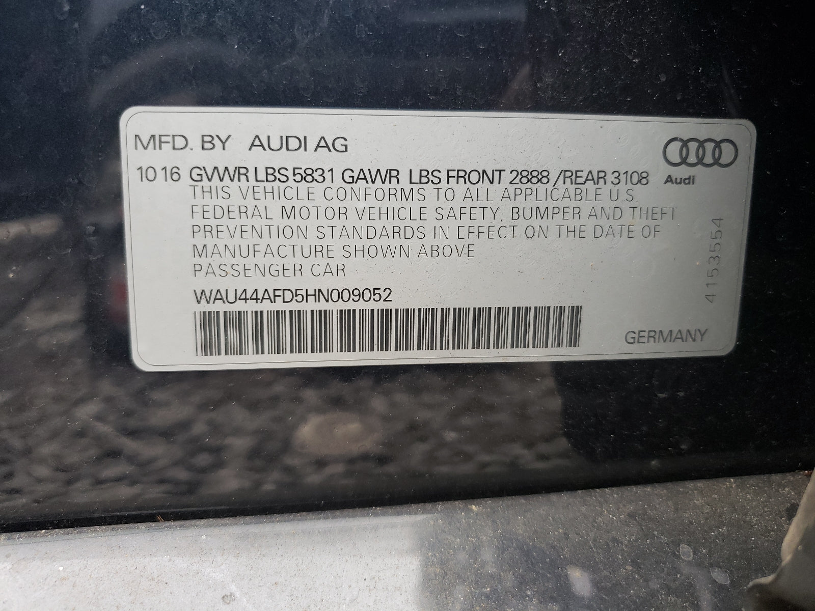 2017 AUDI A8 L QUATT - WAU44AFD5HN009052 — photo 10
