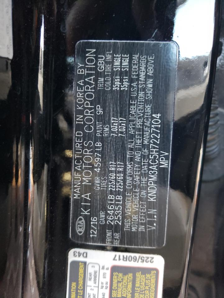 2017 KIA SPORTAGE L - KNDPM3AC5H7227104 — photo 11