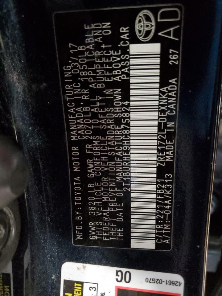 2017 TOYOTA COROLLA L - 2T1BURHE9HC875824 — photo 12