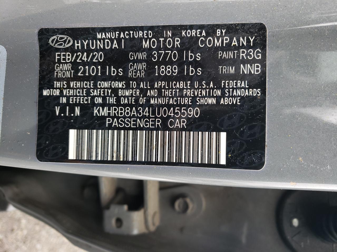 2020 HYUNDAI VENUE SE - KMHRB8A34LU045590 — photo 12