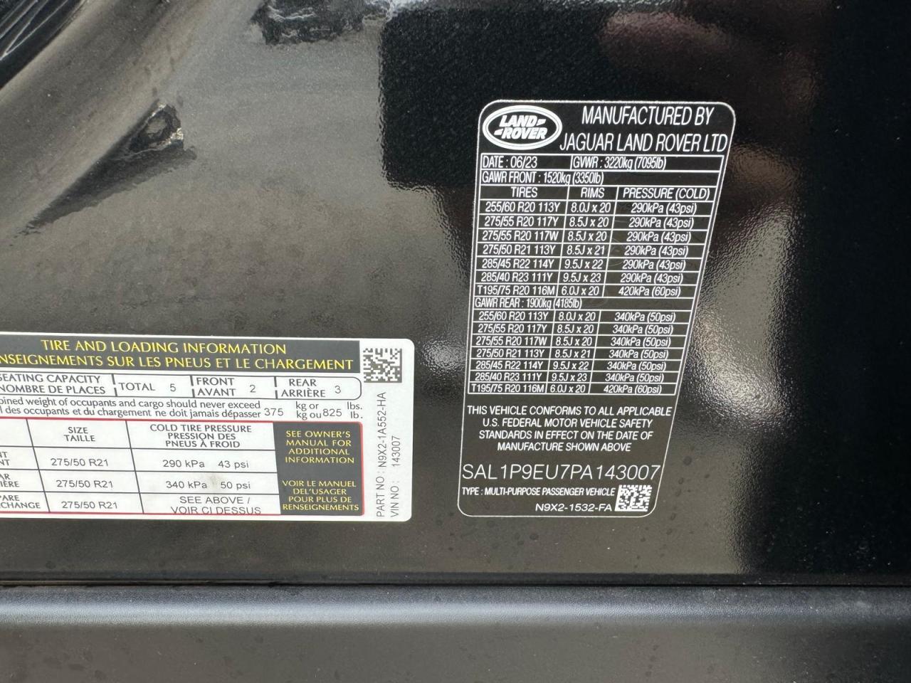 2023 LAND ROVER RANGE ROVE - SAL1P9EU7PA143007 — photo 10